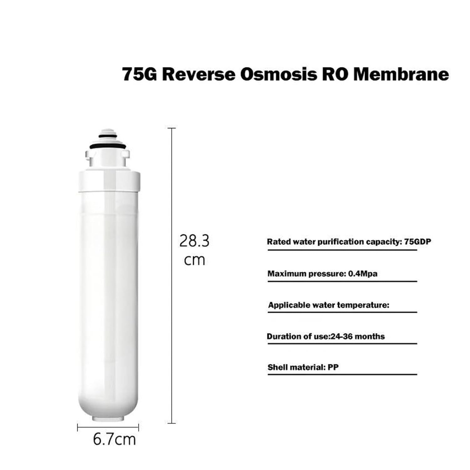 Aquafresh Wasserfilter 2er Set mit Aktivkohle & RO-Membran für Haushaltsfilter