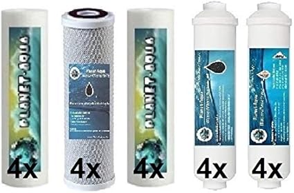 Aquasana RO Filterset mit 20 Ersatzfiltern, 10-Zoll-Filtergehäuse, Aktivkohle-Nachfilter