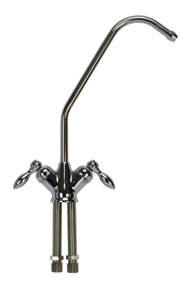 AquaTech 2-Wege Hahn Chrom mit Keramikventil für 1/4" Schläuche