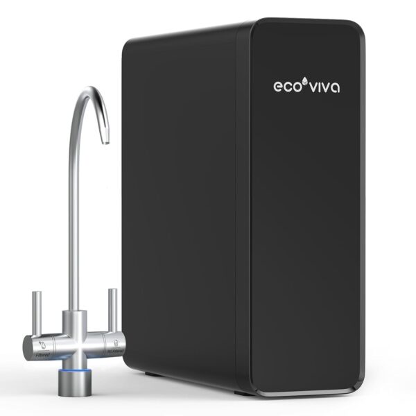 Ecoviva Unter-Sink Umkehrosmoseanlage 8-stufig 600 GPD 2,5:1 Wasser-Abwasser-Verhältnis