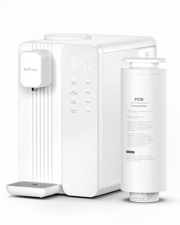 Ecoviva UV Countertop Umkehrosmoseanlage, 7-Stufen Filter, 3:1 Entsorgung, TDS-Monitor