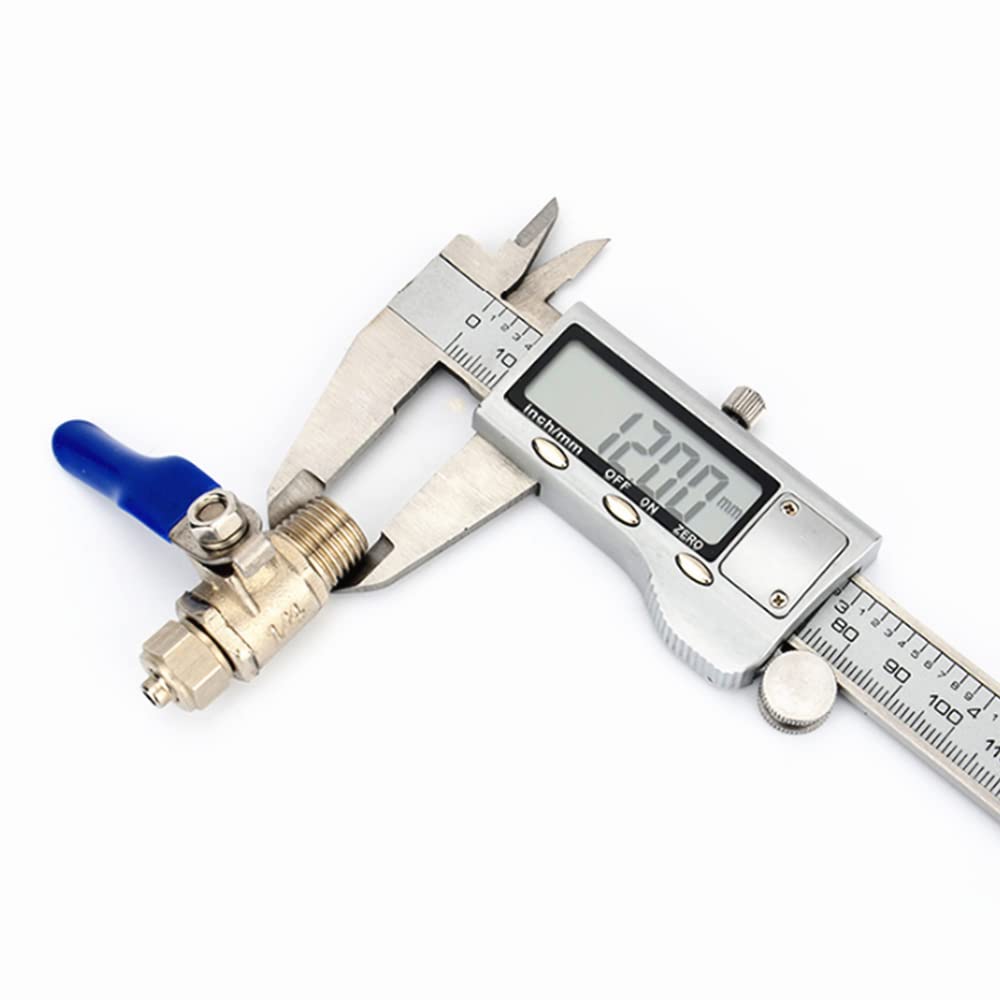 EKFBQBGW Wasserfilter Umkehrosmose 1/2" auf 1/4" T-Abzweig mit Kugelhahn