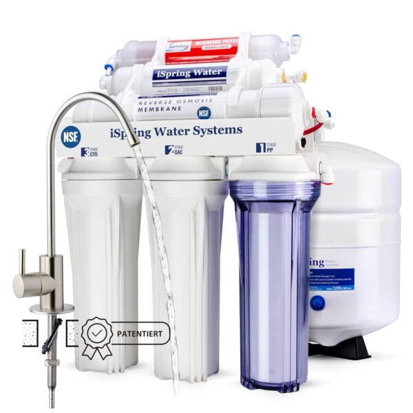 iSpring RCC7AK 6-Stufen Umkehrosmose-System 75 GPD mit Alkaline Filter