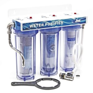 Naturewater 3-stufiger Wasserfilter 5 µ 1/2 Zoll mit PP- und Aktivkohlefilter