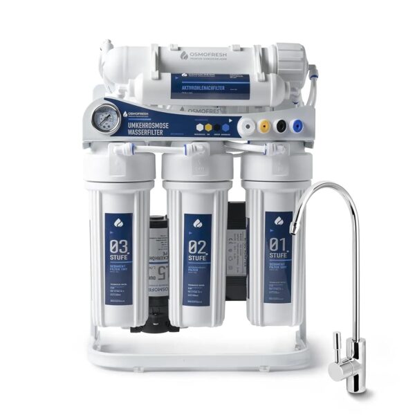 OsmoFresh Osmoseanlage 600 GPD 1,6 l/min Unter-Spüle mit Osmosehahn