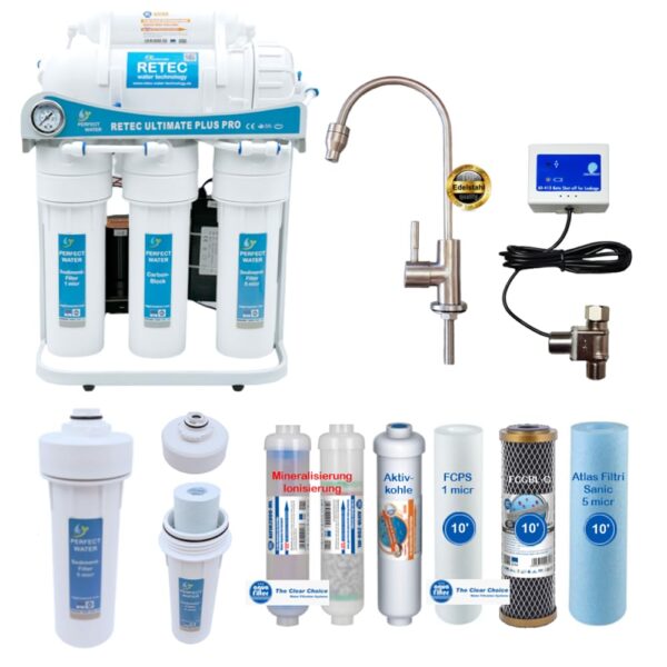 Perfect Water Ultimate Plus Pro 1200 GPD Direkt-Osmoseanlage Ohne Tank 5-stufig
