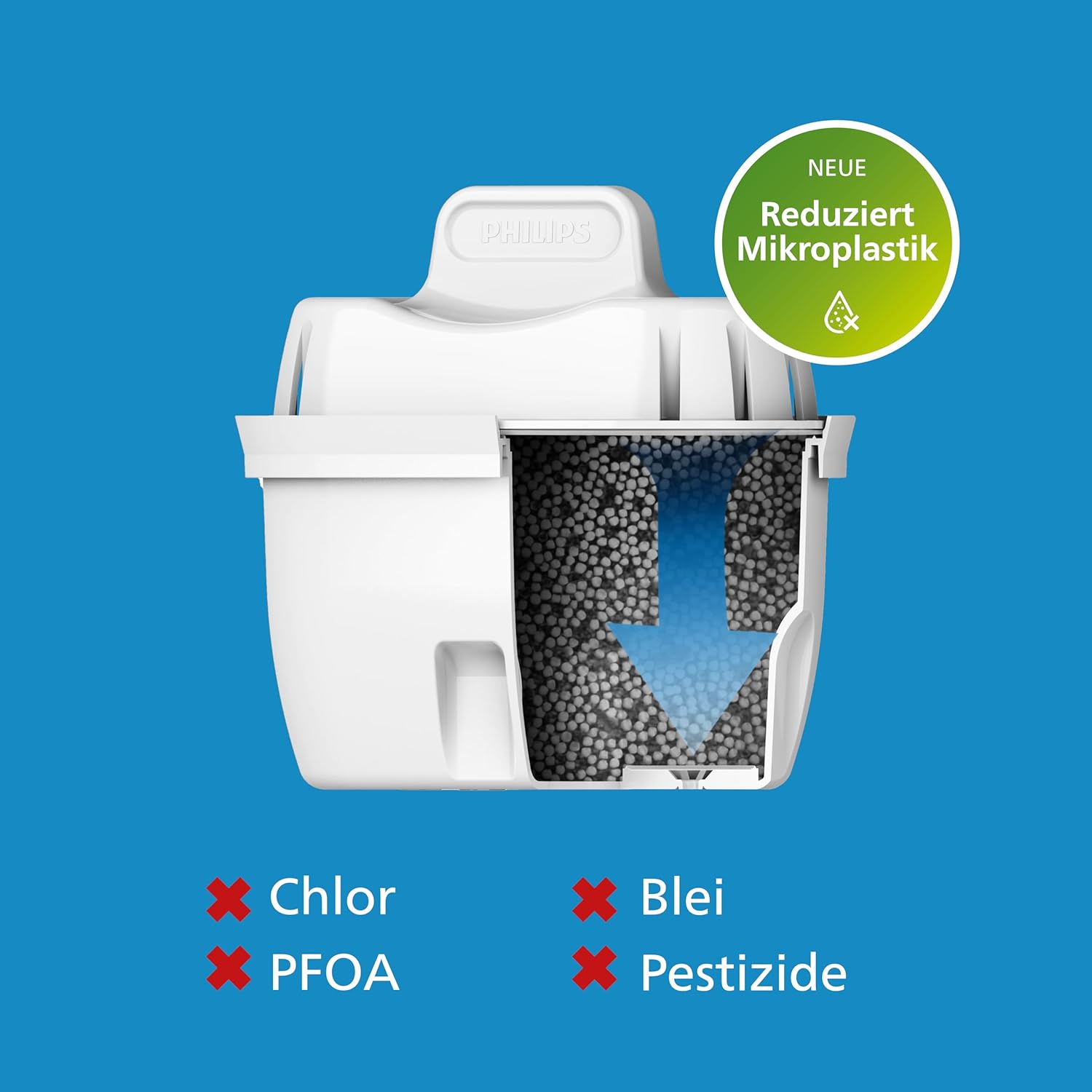 Philips Wasserspender mit Touchscreen, 6 Temperaturstufen, filtert Schadstoffe, 2,2L