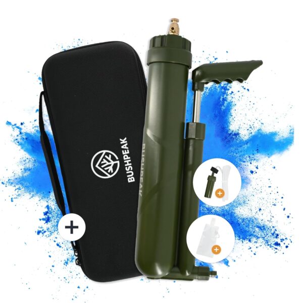 Sawyer Wasserfilter Pumpe für Outdoor mit 8000 L Kapazität, inkl. Trinkbeutel