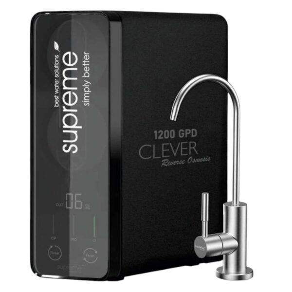 Supreme Clever 1200 GPD ECO Tankless Umkehrosmose 2,65 L/min Touch-Display Schwarz