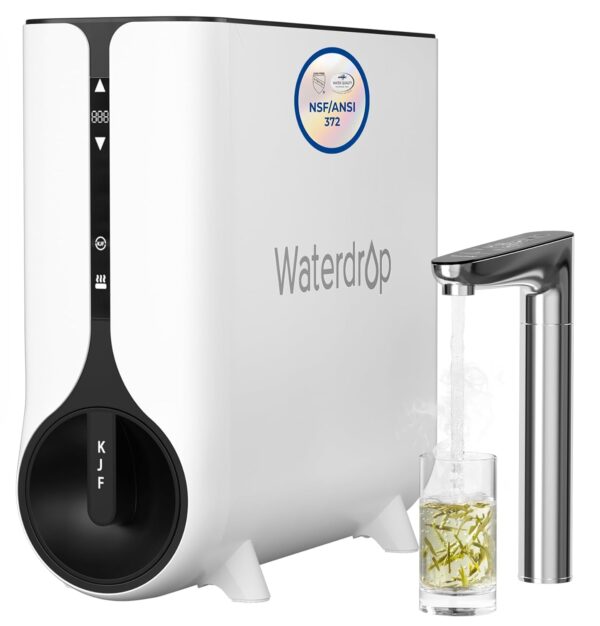 Waterdrop Umkehrosmose Wasserspender 600 GPD, tischunabhängig, Instant Heißwasser, TDS-Reduktion