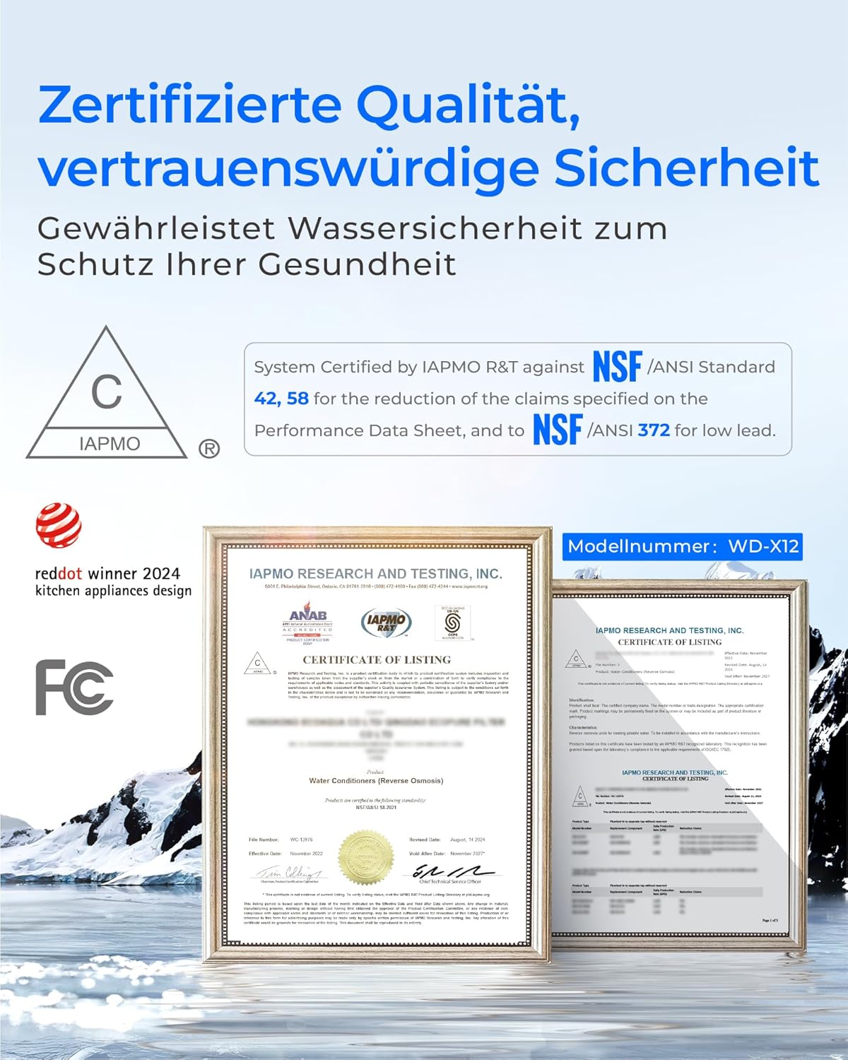 Waterdrop X12 Alkaline Mineral Wasserfilter 1200 GPD 11-stufig NSF-zertifiziert